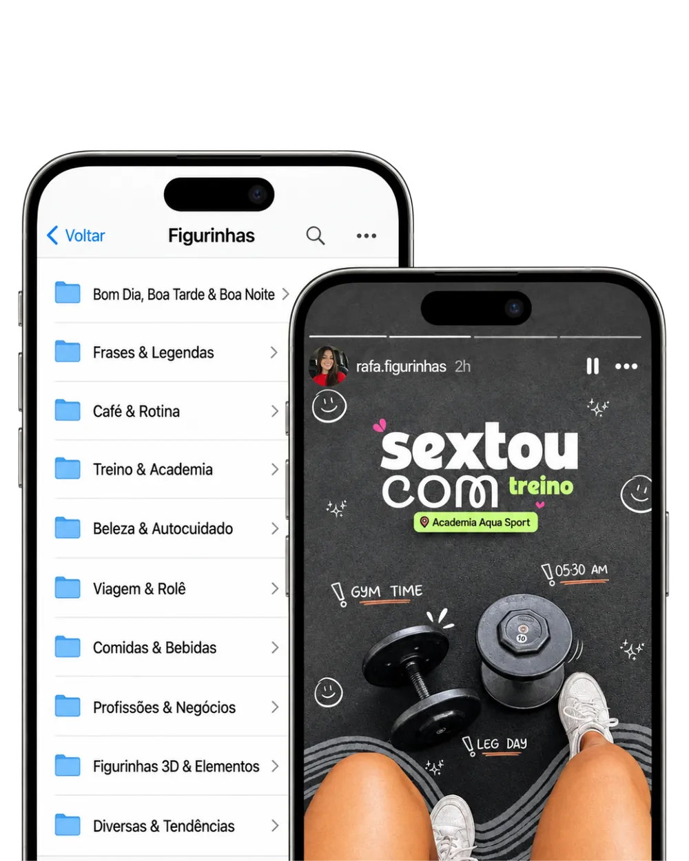 Mockup do pack de figurinhas
