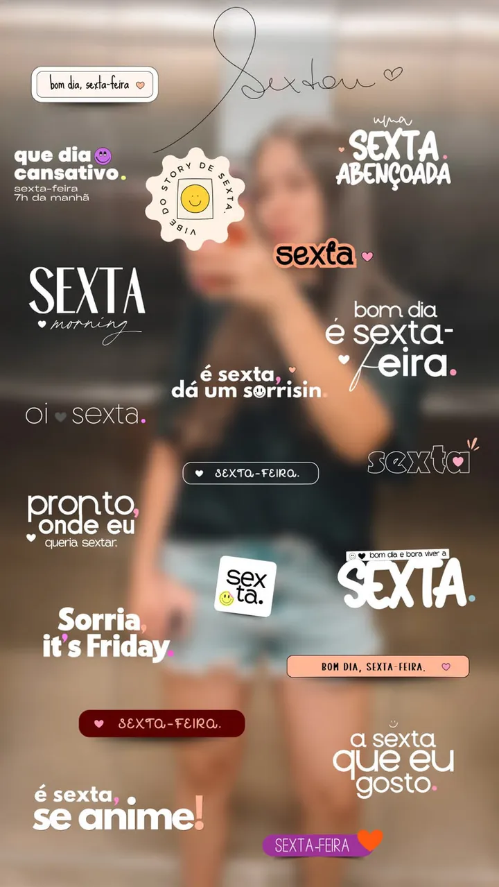 Stories com figurinhas — exemplo 6