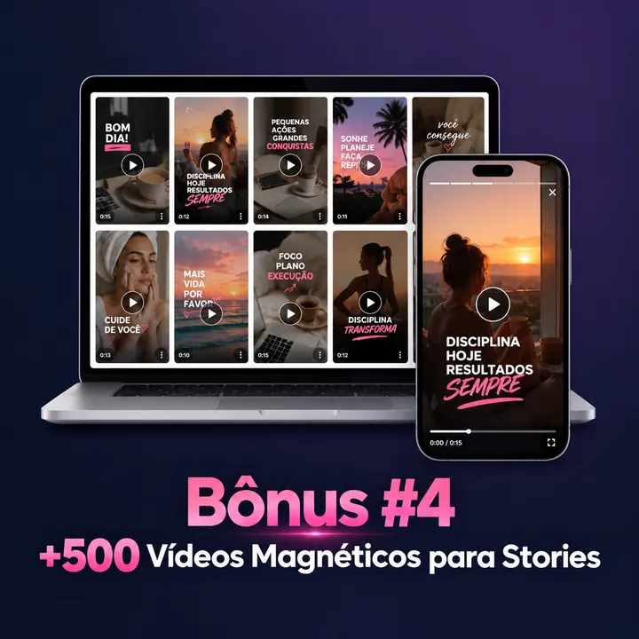 +500 Vídeos Magnéticos para Stories