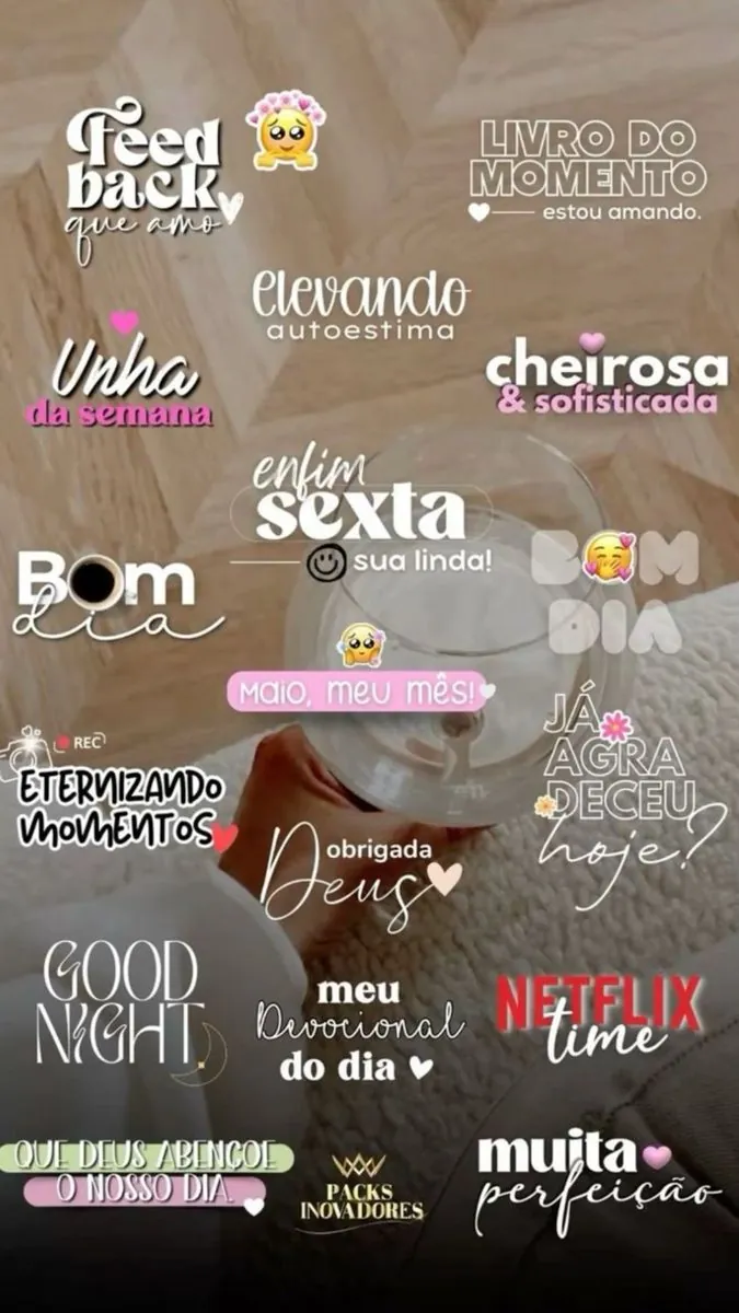 Stories com figurinhas — exemplo 9