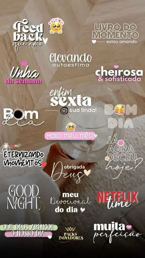 Stories com figurinhas — exemplo 5